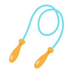 Jumping rope flat icon, fitness and sport, skipping rope sign vector graphics, a colorful solid pattern on a white background, eps 10.