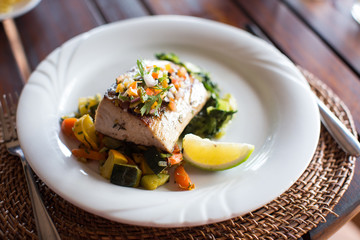 Fish dish - fish fillet and vegetables