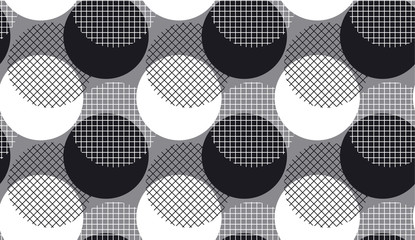 Moderne geometrie polka dot naadloze patroon vectorillustratie voor achtergrond, decoratie, ontwerp van proefbaan.