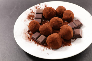 homemade chocolate truffle