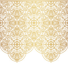 Vector vintage seamless border in Eastern style.