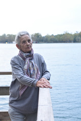 Fototapeta premium portrait of a senior woman on the outside
