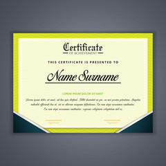 Certificate template in vector for achievement