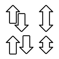 Set of silhouettes arrows.