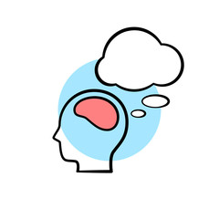 thinking human symbol vector