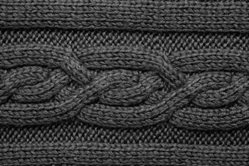 knitted fabric background texture black