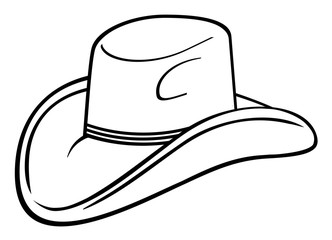 cowboy hat drawing vector eps 10