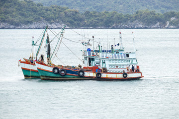 fishing boat at the Thai sea
