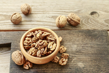 Walnuts on table