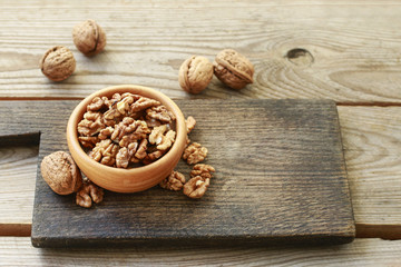 Walnuts on table