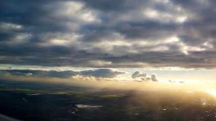 Fototapeta premium Dramatic skyline over city