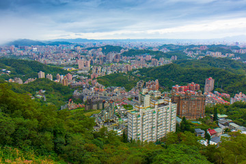 Taipei view from Maokong Gondola