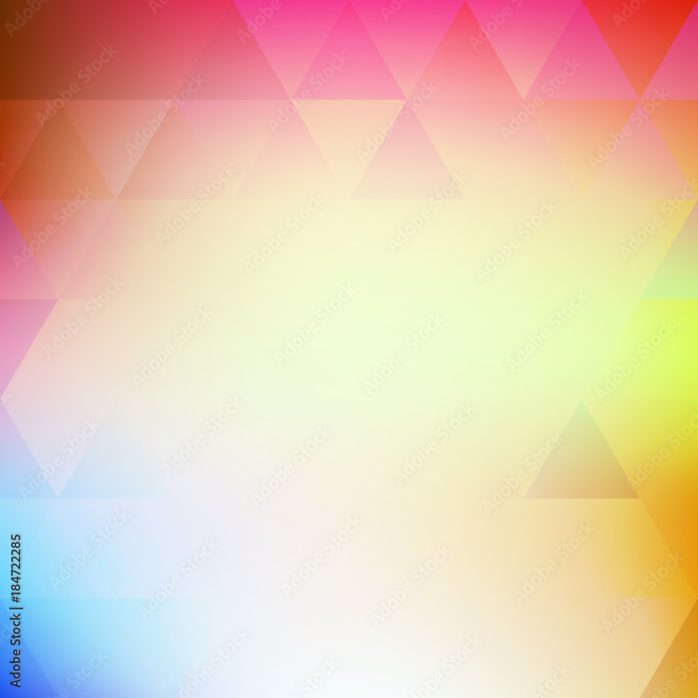Aufkleber Abstract blurred colorful pattern with triangles. Vector