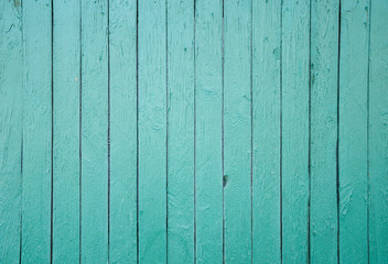 Painted wooden fence