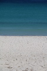 Fototapeta na wymiar Sand tracks beach in Fremantle at Indian Ocean, Western Australia 
