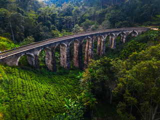 Fototapeta premium Old bridge named Nine Arches Bridge near the town of Ella, Sri Lanka