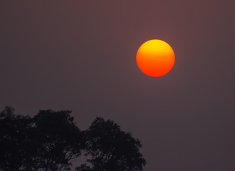 Sunset in the evening