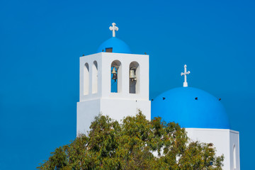 Little church on Santorini Island in Greece