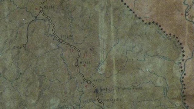 Close Up, Old Map Of Cameroon On Wall