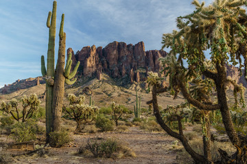 Sunset approaches the Arizona landscape