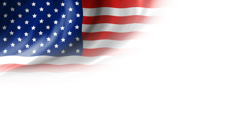 Obraz premium USA flag on white background