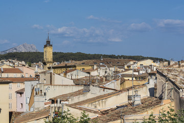 Fototapeta na wymiar Aix-en-Provence. High partial view