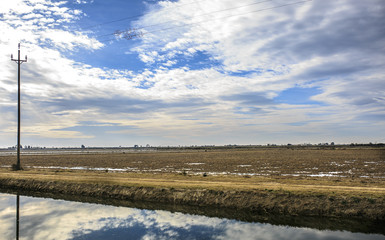 Delta del Ebro ,Tarragona landscape. River mouth