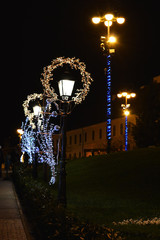 Advent in Zagreb, Croatia. Christmas street decoration at Kaptol