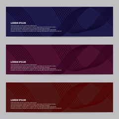Abstract banner spirals
