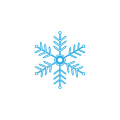Blue snowflake sign