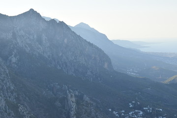 Naklejka premium view of the mountainous landscape of Cyprus