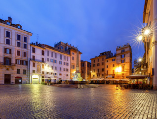 Rome. Fountain on Rotunda Square.