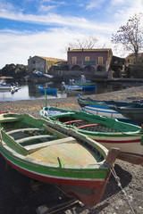 Fototapeta na wymiar boats moored in the marina in Sicily