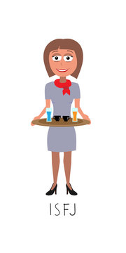 secretary vector represents ISFJ personality from MBTI typology.zip