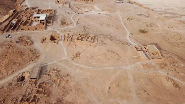 Masada - Aerial footage of the ancient fortification in the Southern District of Israel
