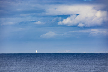 Fototapeta premium Sail boat on Mediterranean sea