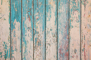 Wooden vertical texture of turquoise Colors, shabby wooden surface. Old texture for antique...