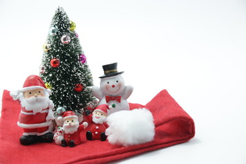 Christmas Ornaments and the Santa Clause's Red Hat