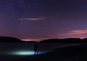 talsperre p&ouml;hl bei sternenhimmel II