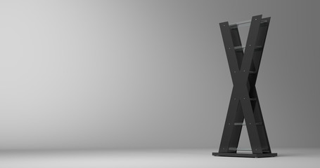 Retail store display, original detailed design and 3d rendering. Trade and retail concepts, copy space illustration