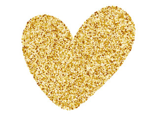 Heart Love Gold. Golden design element, Happy Valentines day card, romantic for design greeting cards, mug, holiday invitations, photo overlays, t-shirt print, flyer, poster design, pillow