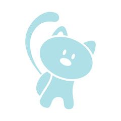 cartoon cat on a white background