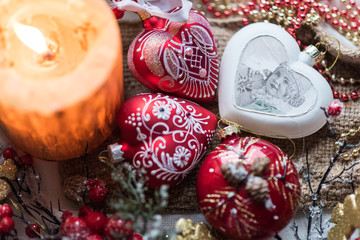 Christmas decorations,  New Year tree, holidays and religion.