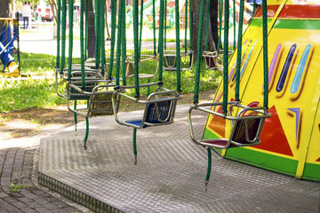 Carousel in amusement park