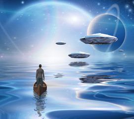Traveler and Spacecrafts © rolffimages