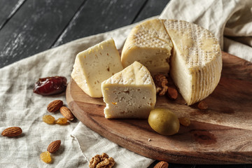 Cheese on the wooden table