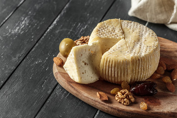 Cheese on the wooden table