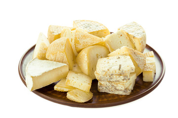 cheese isolated on white