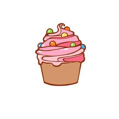 Template for design with hand drawn illustration of different ice cream and place for your text. Illustrated cartoon background with sample text