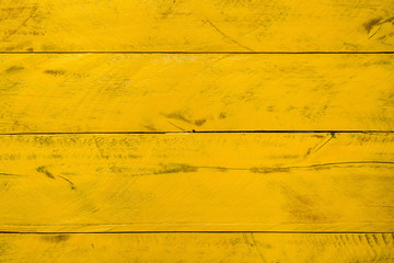 Yellow rugged wooden background, with straight horizontal lines, texture and pattern